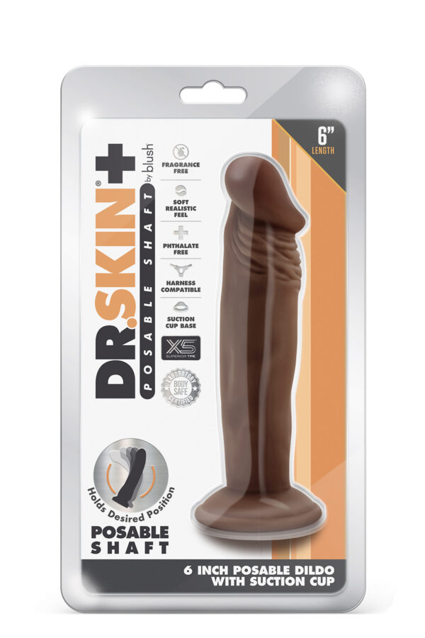 19315-DR_SKIN_Plus_Posable_dildo_Chocolate_16.5_3.8_cm_love_shop_cyprus
