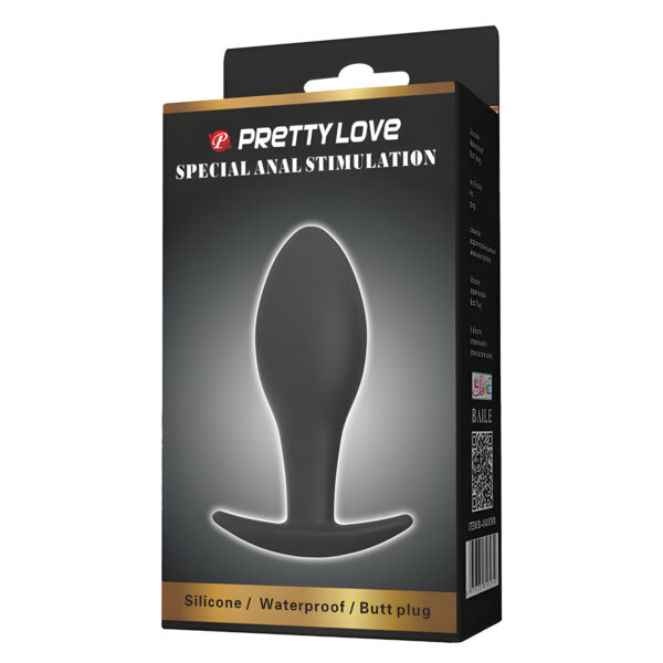 25963-BI-040038N_pretty_love_black_silicone_butt_plug_love_Shop_limassol_anal_stimulation