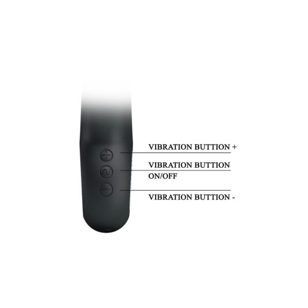 7371-pretty-love-selene-black-silicone-dildo-rabbit-vibrator-cyprus-love-shop
